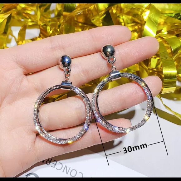 Silver Filled Triple Hoop Women'sFashion Earr… - Picture 2 of 5